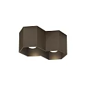 Downlight HEXO 2.0 - PAR16 à 2 flammes, angulaire, sans réflecteur GU10 IP20, bronze gradable