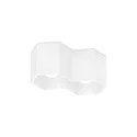 Downlight HEXO 2.0 - PAR16 à 2 flammes, angulaire, sans réflecteur GU10 IP20, mat, blanc trafic gradable