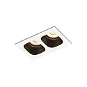Downlight PIRRO 2.0 à 2 flammes IP20, noir, blanche gradable
