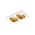 Downlight PIRRO 2.0 à 2 flammes IP20, or, blanche gradable
