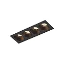 Downlight PIRRO 4.0 4 flammes IP20, noir gradable