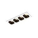 Downlight PIRRO 4.0 4 flammes IP20, noir, blanche gradable