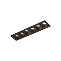 Downlight PIRRO 6.0 6 flammes IP20, noir gradable