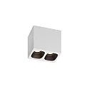 Downlight PIRRO 2.0 à 2 flammes IP20, noir, blanche gradable
