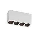 LED Ceiling luminaire PIRRO 4.0, 4 spots, 4x 4.5W 2700K, CRi >90, dimmable, white black