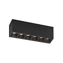 LED Ceiling luminaire PIRRO 6.0, 6 spots, 6x 4.5W 2700K, CRi >90, dimmable, black