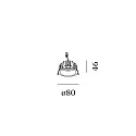Wever & Ducré ceiling recessed luminaire DEEP PETIT 1.0 - LED rigid, Dim-To-Warm, with wire springs IP20, bronze dimmable
