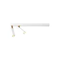 LED Ceiling luminaire MICK 2.0, 2 flames, 45cm, 2x7W 2700K, CRi >90, dimmable, white gold