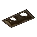 recessed spotlight PLANO PETIT 2.0 2 flames, cardanic swivelling, with wire springs IP20, bronze dimmable