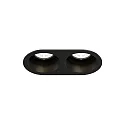Projecteur encastré DEEP BIJOU 2.0 - LED à 2 flammes, rigide, avec ressorts à pince IP20, mat, noir profond gradable