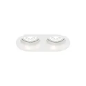 Projecteur encastré DEEP BIJOU 2.0 - LED à 2 flammes, rigide, avec ressorts à pince IP20, mat, blanc trafic gradable