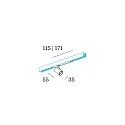 Wever & Ducré Halogène sur rail CENO 1.0 ON STREX 48V TRACK - ON/OFF pour VDU, commutable, pivotant à la cardan IP20, mat, noir profond 