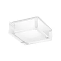 ceiling luminaire MIRBI IP44 2.0 square, with leaf springs, semi flush IP44 / IP20, traffic white dimmable