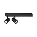 Luminaire de surface CENO 2.0 à 2 flammes, pivotant, rotatif IP20, noir gradable
