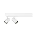 Luminaire de surface CENO 2.0 à 2 flammes, pivotant, rotatif IP20, blanche gradable