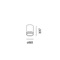 Wever & Ducré spot TAIO IP65 CEILING SURF 1.0 IP65, black matt dimmable