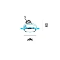Plafonnier encastré DEEP ADJUST TRIMLESS 1.0 affleurant, pivotant à la cardan, avec ressorts à pince IP20, or gradable