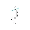Wever & Ducré Luminaire à suspension monophasé ODREY ON TRACK 1.1 adaptateur monophasé inclus GU10 IP20, or