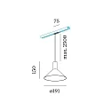 Wever & Ducré Luminaire à suspension monophasé ODREY ON TRACK 1.6 adaptateur monophasé inclus GU10 IP20, blanc mat