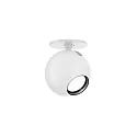 Luminaire de plafond LECA 1.0 - 350MA pivotant à la cardan, en forme de boule, montage semi-enfoui IP20, blanc mat gradable