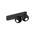 ceiling luminaire LECA 2.0 2 flames, cardanic swivelling IP20, black matt dimmable