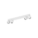 Luminaire de plafond LECA 4.0 4 flammes, pivotant à la cardan IP20, blanc mat gradable