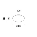ceiling luminaire PERLEZ IP44 3.0 - Ø 20CM cambered, with spacer IP44, white dimmable