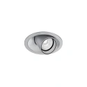 recessed spotlight QITO 1.0 round, cardanic IP20, brushed aluminium dimmable
