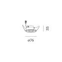 Wever & Ducré Projecteur encastré QITO 1.0 courant constant, réglable