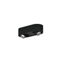 Projecteur de surface QITO 2.0 à 2 flammes, à cardan IP20, noir mat gradable