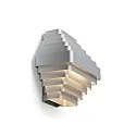 Luminaire mural J.J.W. 01 E27 IP20, argent gradable
