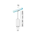 Wever & Ducré Pendant luminaire HEXO 3.0 PAR16 for 3-phase tracks, GU10 max. 12W, copper