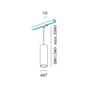 Wever & Ducré Pendant luminaire RAY 3.0 PAR 16 for 3-phase tracks, GU10 max. 12W, incl. adapter, copper