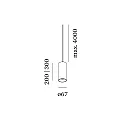 Wever & Ducré Luminaire à suspension RAY MULTI 2.0 IP20, noir gradable