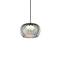 Wever & Ducré pendant luminaire WETRO 2.0 without canopy, Dim-To-Warm, with open cable IP20, smoky colour dimmable