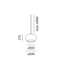 Wever & Ducré pendant luminaire WETRO 3.0 1 flame, Dim-To-Warm IP20, taupe, white dimmable