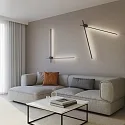Wever & Ducré Luminaire de plafond FIL SPIN 1.0 avec bras articulé, indirect IP20, noir mat gradable