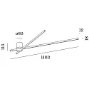 Wever & Ducré Luminaire de plafond FIL SPIN 1.0 avec bras articulé, indirect IP20, noir mat gradable