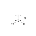 downlight BOX MINI 1.0 square, surface-mounted version IP20