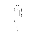 Wever & Ducré Luminaire à suspension FINLIN 2.0 - 91.4CM semi-circulaire, indirect IP20, noir mat gradable