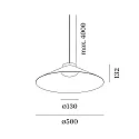 pendant luminaire CLEA 2.0 - Ø 50CM round, direct / indirect IP20, silk grey dimmable