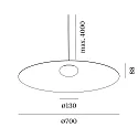 Wever & Ducré pendant luminaire CLEA 3.0 - Ø 70CM round, direct / indirect IP20, blue green, jade dimmable