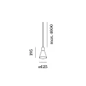 Wever & Ducré Luminaire à suspension ODREY CEILING SUSP 1.4 PAR16 GU10 IP20, noir mat 