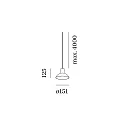 Wever & Ducré pendant luminaire ODREY CEILING SUSP 1.7 GU10 IP20, white matt 