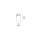 Wever & Ducré Luminaire mural RAY MINI WALL SURF 1.0 PAR16 GU10 IP20, or 