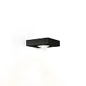 Luminaire mural LEENS 1.0 - UP OR DOWN à 1 flamme, avec optique de lentille IP20, mat, noir profond gradable