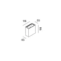 Wever & Ducré Luminaire mural CENTRAL 2.0 - UP&DOWN à 2 flammes, plat IP20, or mat gradable