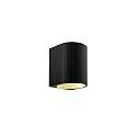 Luminaire mural TRACE WALL SURF 1.0 IP20, champagne, noir mat gradable