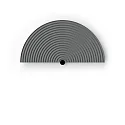 Ouverture TAPIS 2.1 semi-circulaire, mécanique, gris, marbre