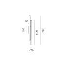 Wever & Ducré Luminaire mural MATCH 4.0 haut / bas, 4 flammes, 2 voies, rigide IP20, bronze brossé gradable